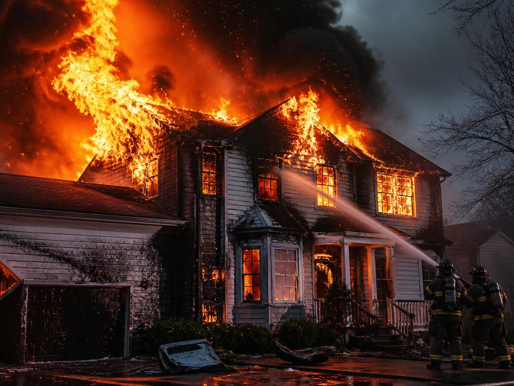Dryer fire damage